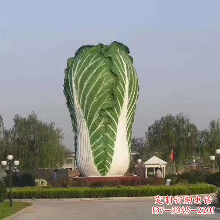 开封新颖创意的玻璃钢白菜雕塑