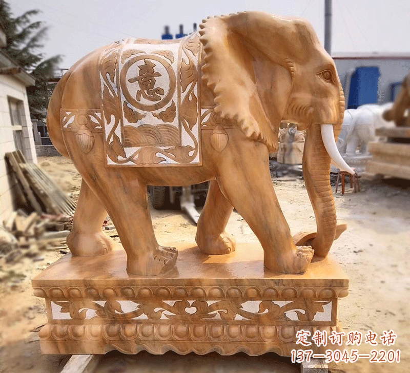 开封雕刻石雕大象