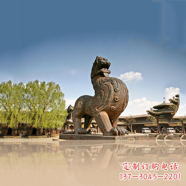 开封铜雕狴犴雕塑-景区园林广场神兽景观摆件