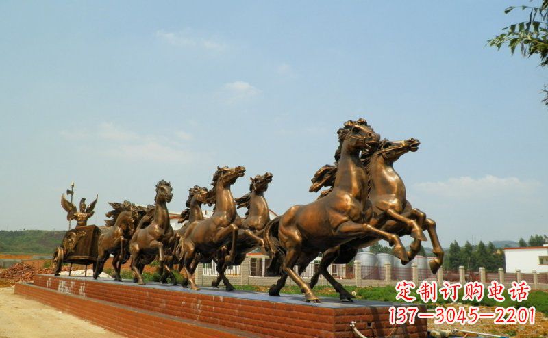 开封阿波罗战车广场景观铜雕 (3)