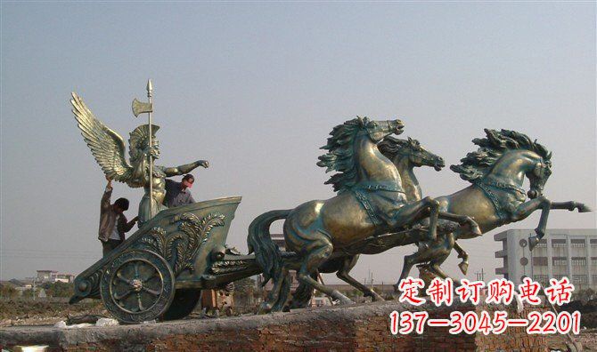 开封阿波罗战车广场景观铜雕 (2)