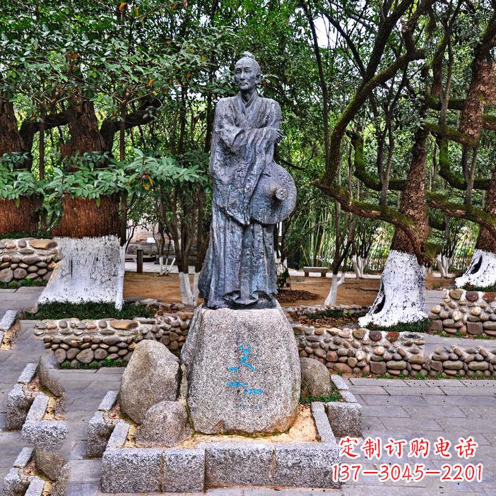 开封朱耷——中国古代历史名人著名画家铜雕像