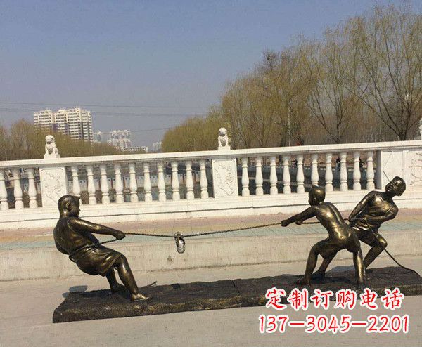 开封拔河儿童雕塑