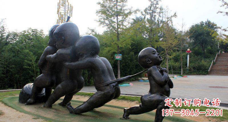 开封萝卜街头铜雕的精美景观