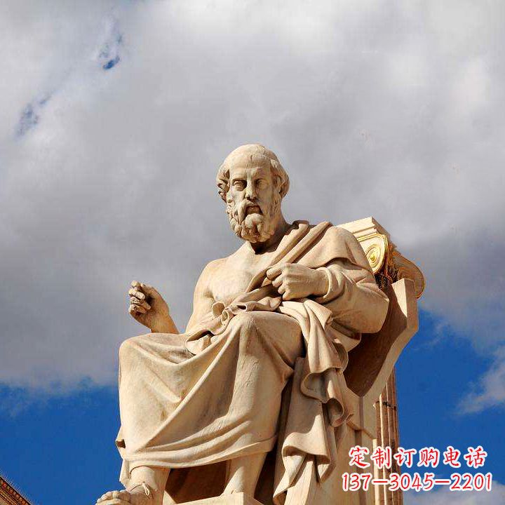 开封柏拉图砂岩石雕景观-公园广场世界知名人物雕塑