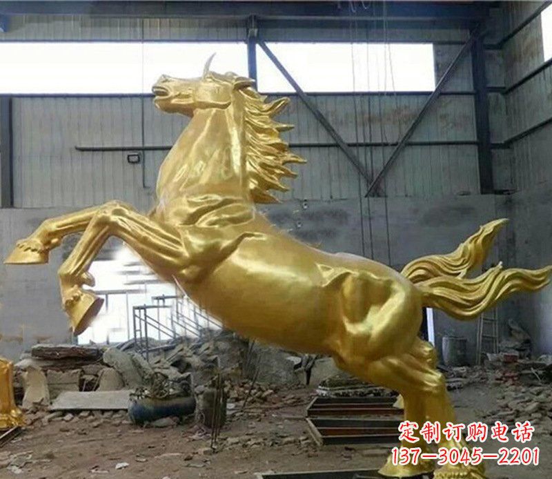 开封摆件街边公园奔腾骏马铜雕塑