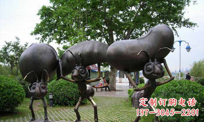 开封搬运粮食的蚂蚁公园景观铜雕