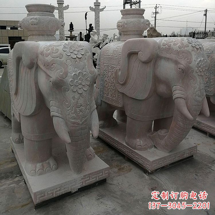 开封宝瓶(保平安)石雕大象