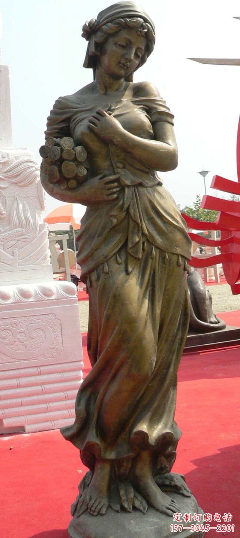 开封少女梦想铜雕
