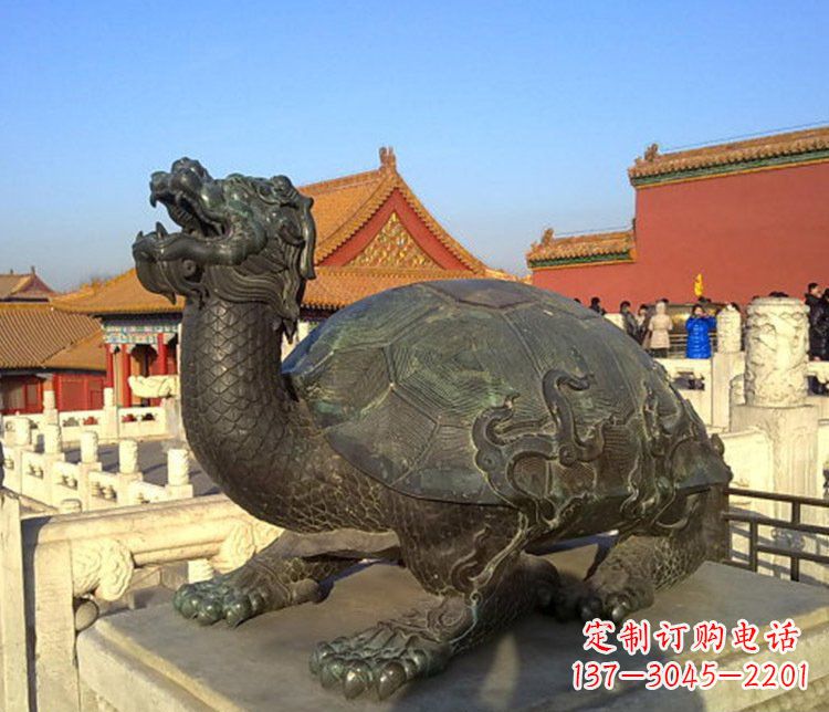 开封北京故宫龙龟铜雕摆件