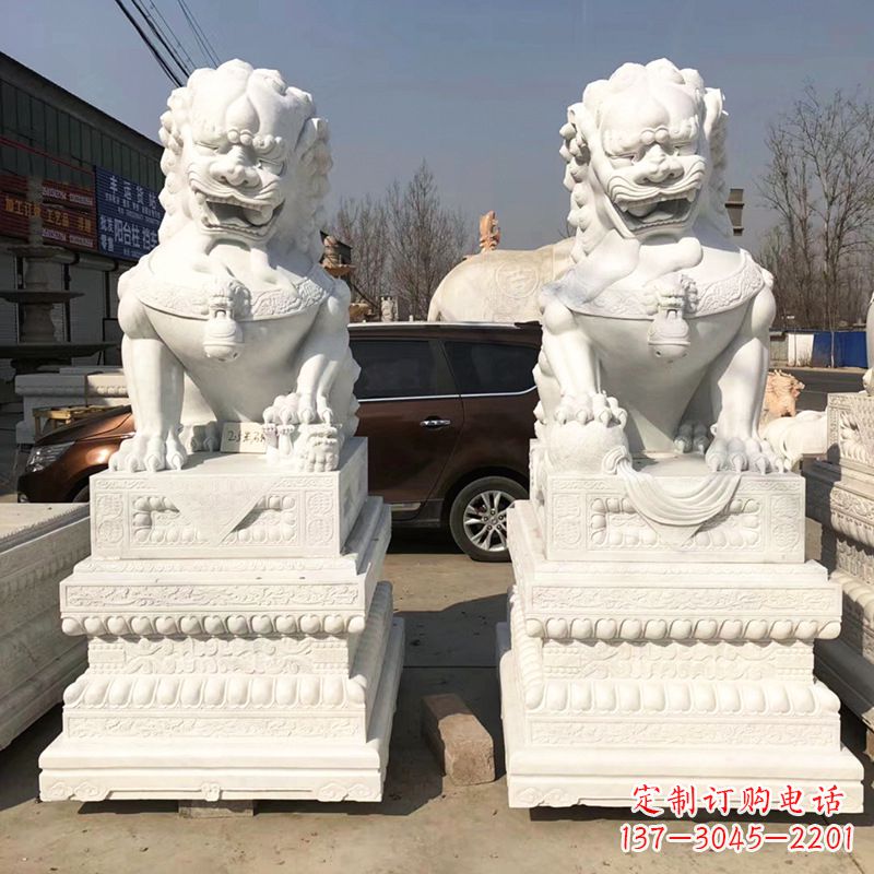 开封北京汉白玉石狮子