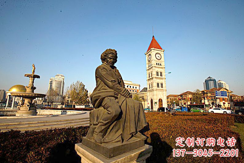 开封贝多芬头像雕塑赞美音乐大师的艺术之作