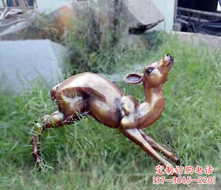 开封精美玻璃钢仿铜动物摆件