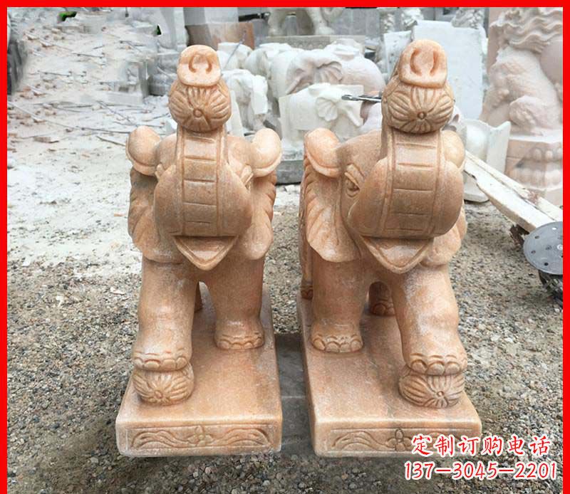 开封小象石雕创意礼品传递爱与温暖