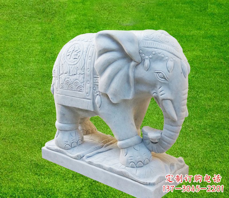 开封雕刻精美大象石雕