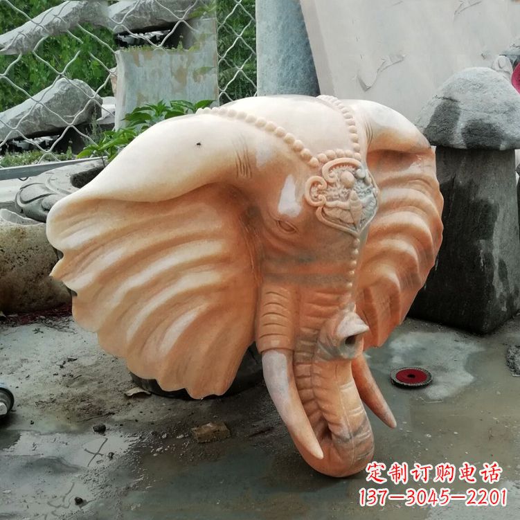开封精美大象头雕塑