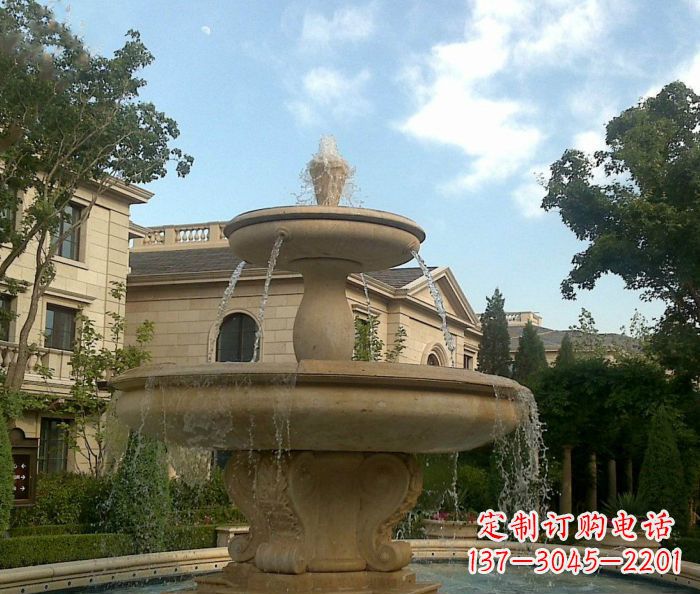 开封别墅景观大理石喷泉雕塑