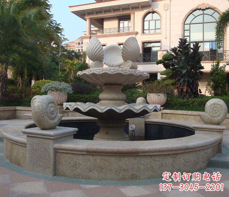 开封别墅景观多层喷泉石雕