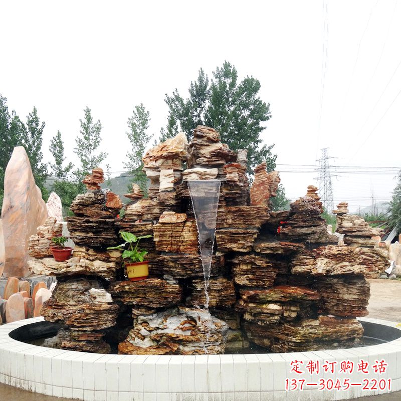 开封别墅奇石鱼池假山