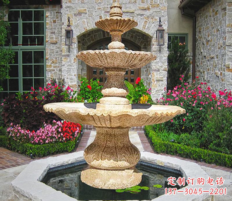 开封别墅石雕喷泉 (2)
