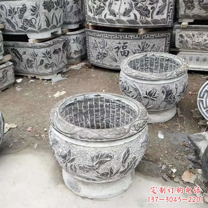 开封别墅水缸石雕塑