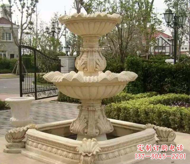 开封别墅庭院喷泉石雕