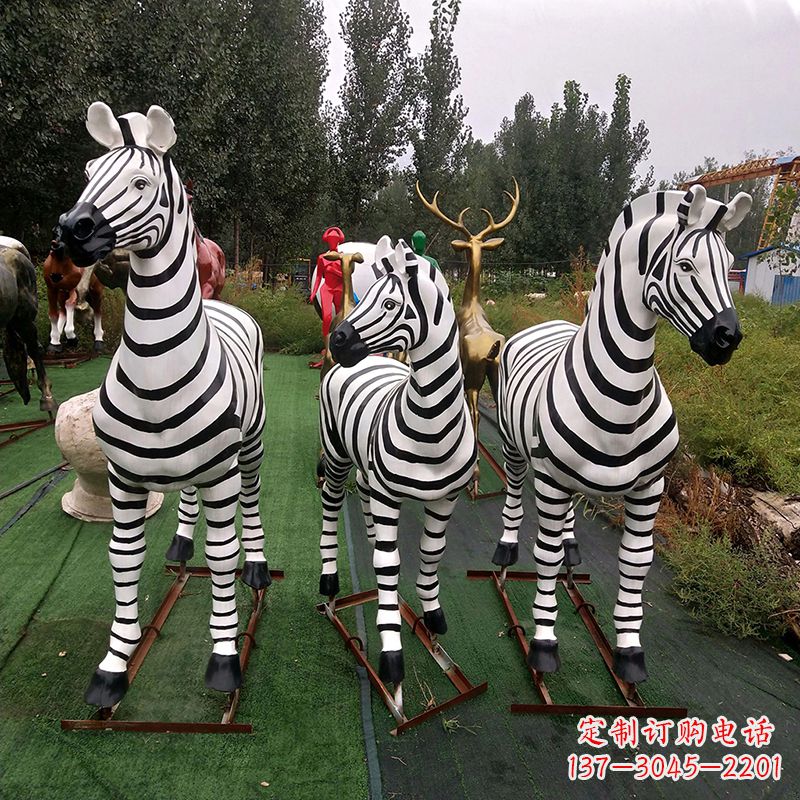 开封玻璃钢斑马仿真雕塑