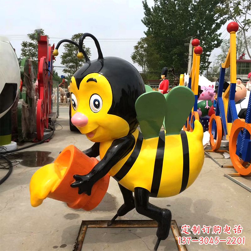 开封玻璃钢蜜蜂雕塑