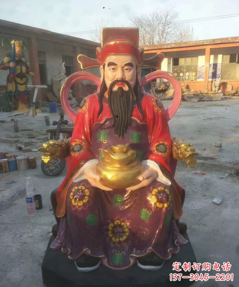 开封财神玻璃钢彩绘