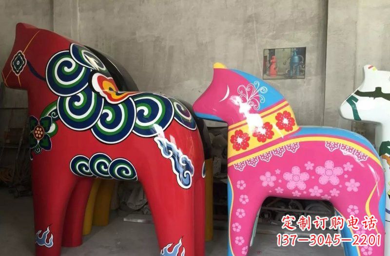 开封新颖独角兽彩绘玻璃钢装饰品