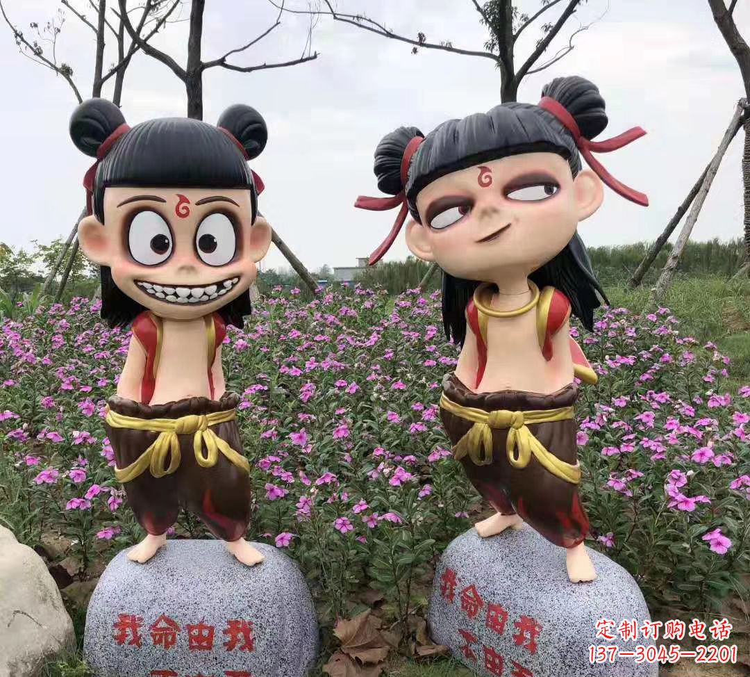 开封玻璃钢彩绘哪吒