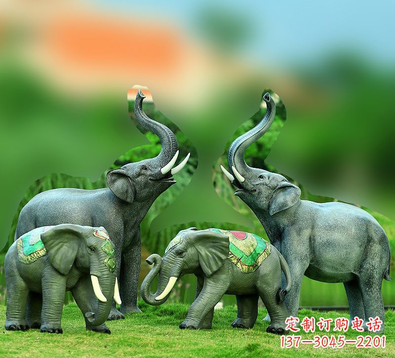 开封玻璃钢大象雕塑——把大象的优雅带入现代