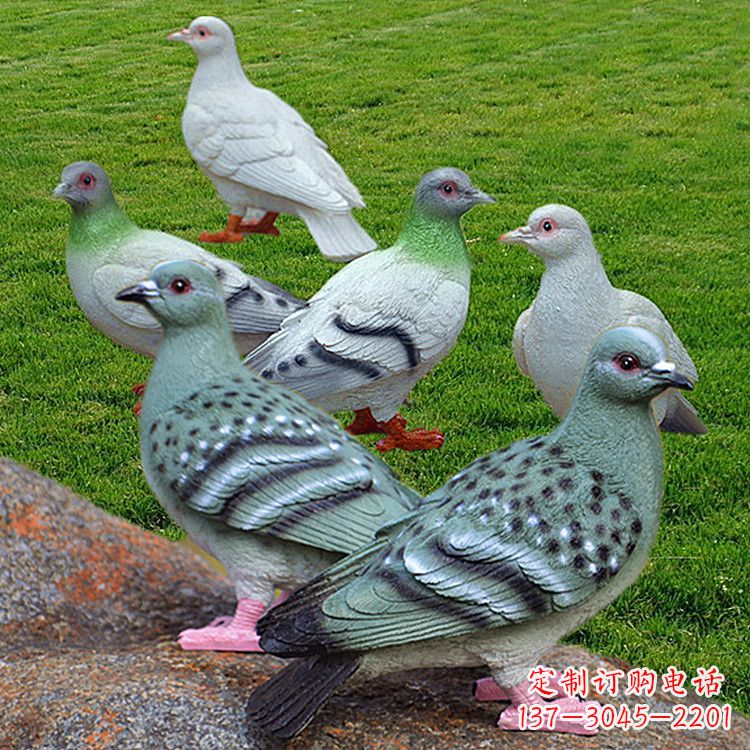 开封玻璃钢雕塑和平鸽