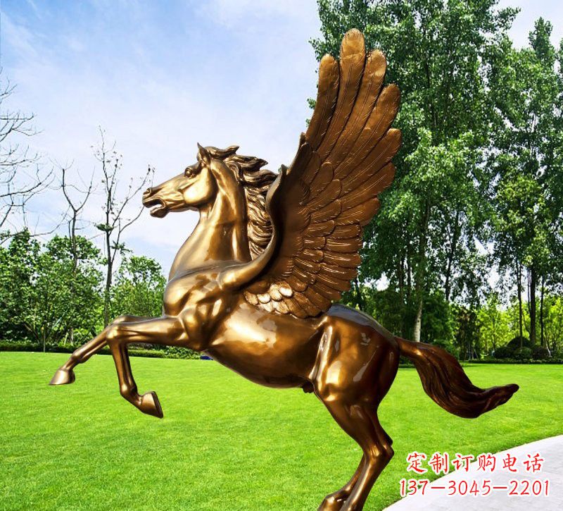 开封玻璃钢仿铜动物马雕塑精美的艺术品