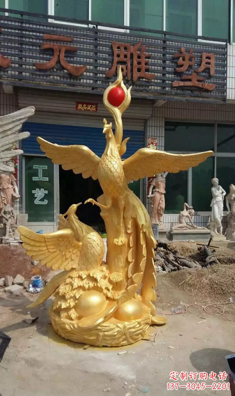 开封玻璃钢仿铜凤凰