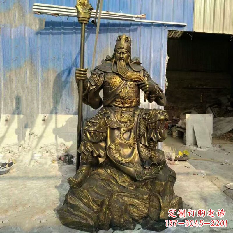开封玻璃钢制作的关羽雕塑