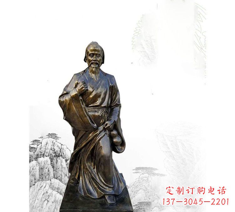 开封玻璃钢仿铜华佗雕塑