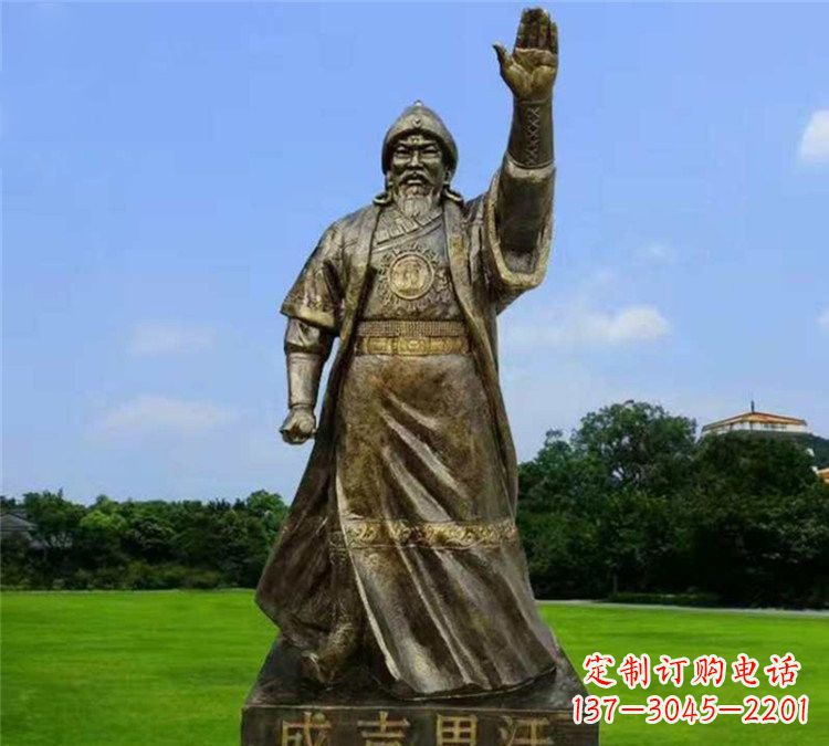 开封玻璃钢成吉思汗雕塑
