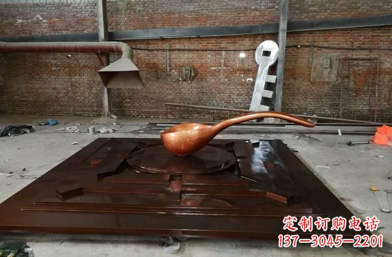 开封玻璃钢仿铜司南雕塑精美装点城市的灵魂