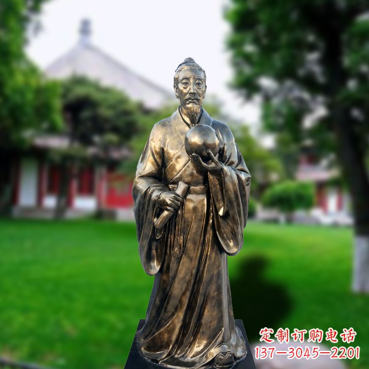 开封玻璃钢仿铜张衡塑像-中国东汉时期著名天文学家