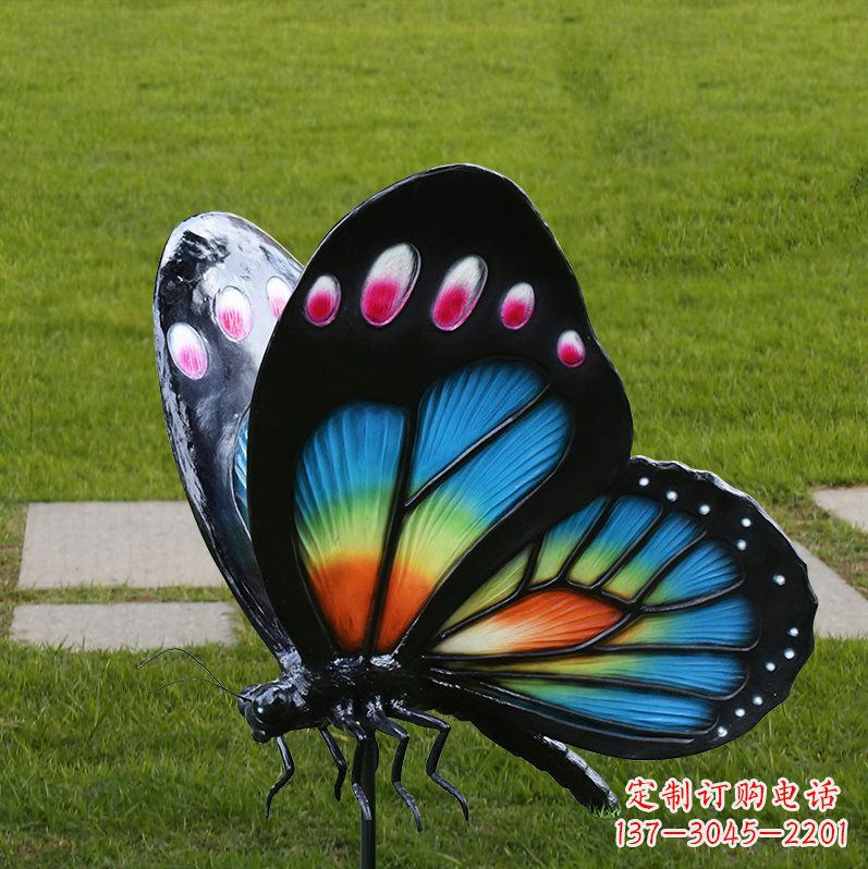 开封玻璃钢制作的蝴蝶雕塑