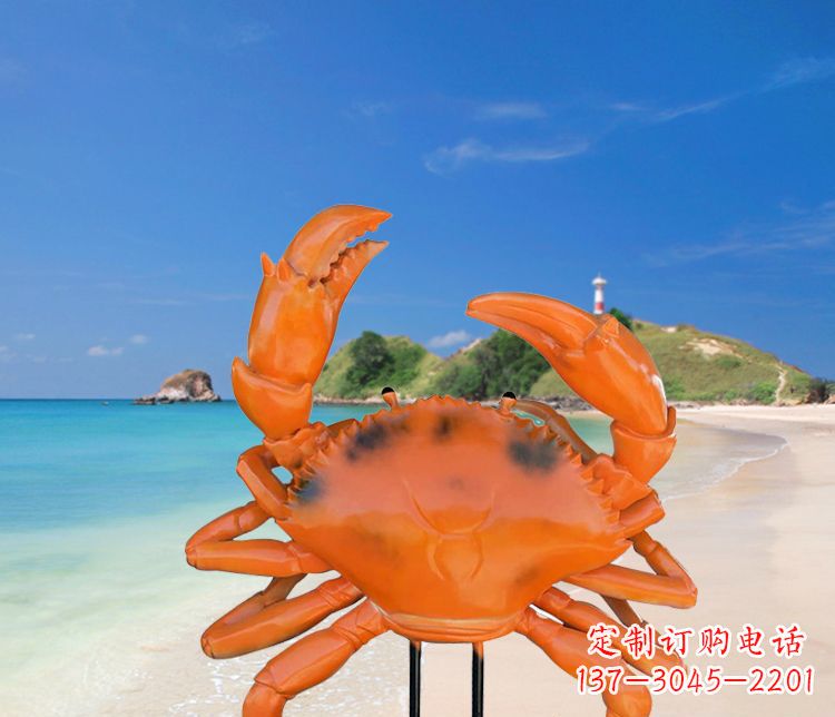 开封玻璃钢仿真螃蟹雕塑