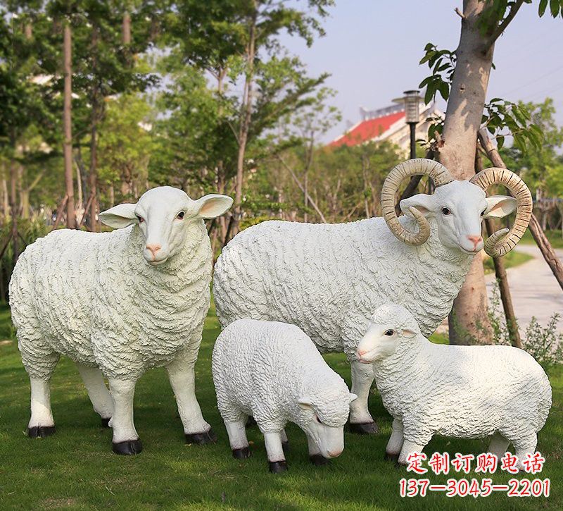 开封玻璃钢山羊雕塑仿真艺术的精彩之作