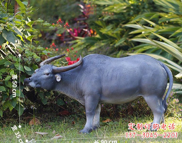 开封玻璃钢仿真水牛雕塑