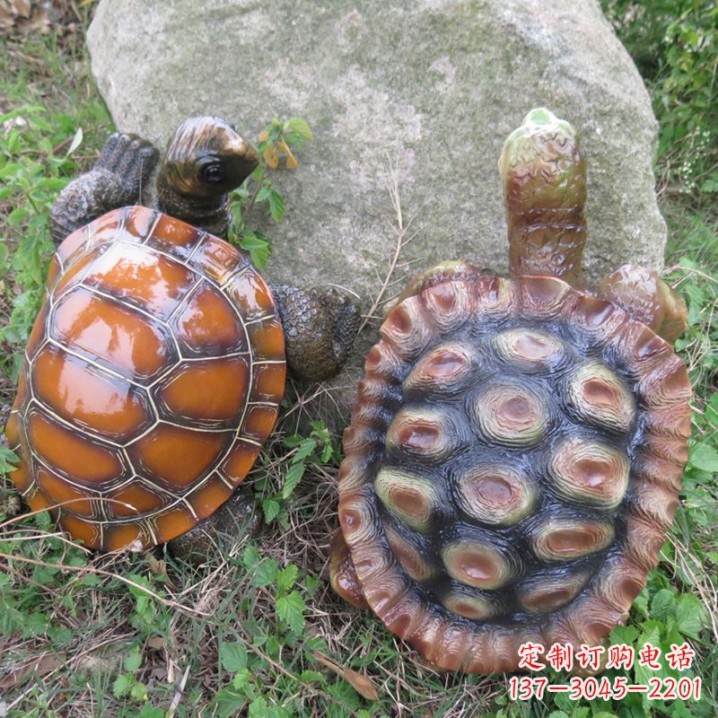 开封玻璃钢海龟雕塑精致美观的园林装饰品