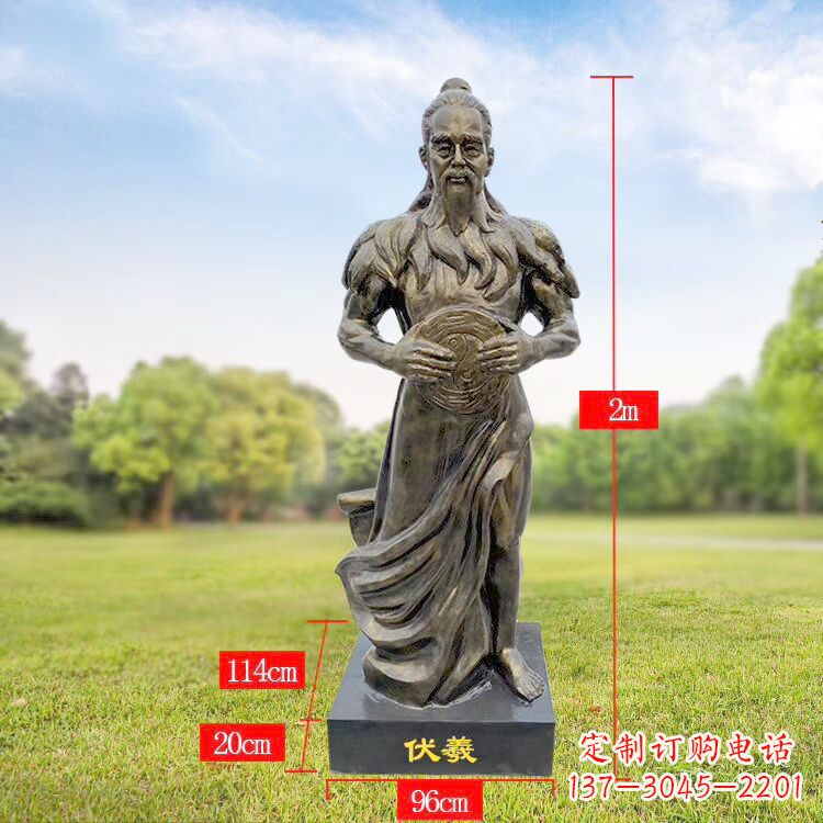 开封伏羲玻璃钢雕塑传承中华文化的精神家园