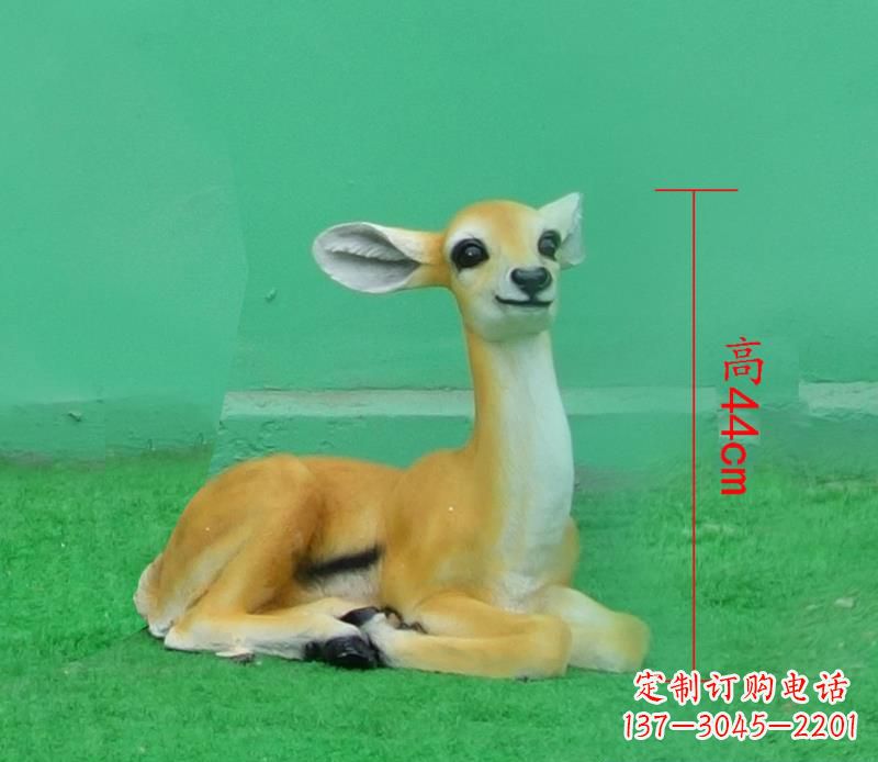 开封玻璃钢公园仿真动物羚羊雕塑