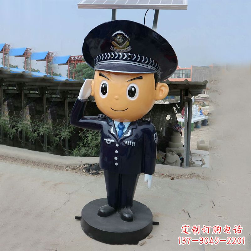 开封警察雕塑守护社会和谐