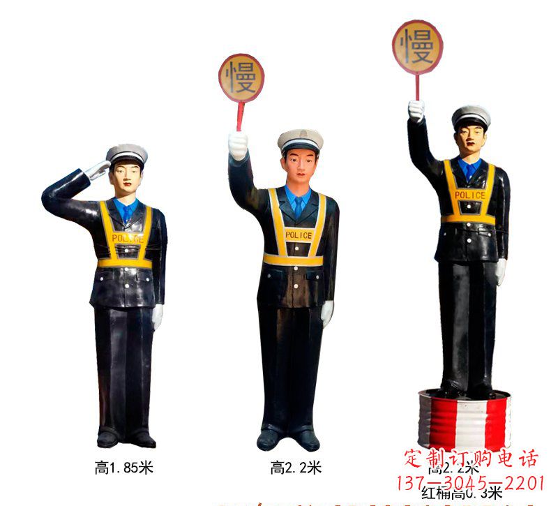 开封玻璃钢警察雕塑象征警察的英勇