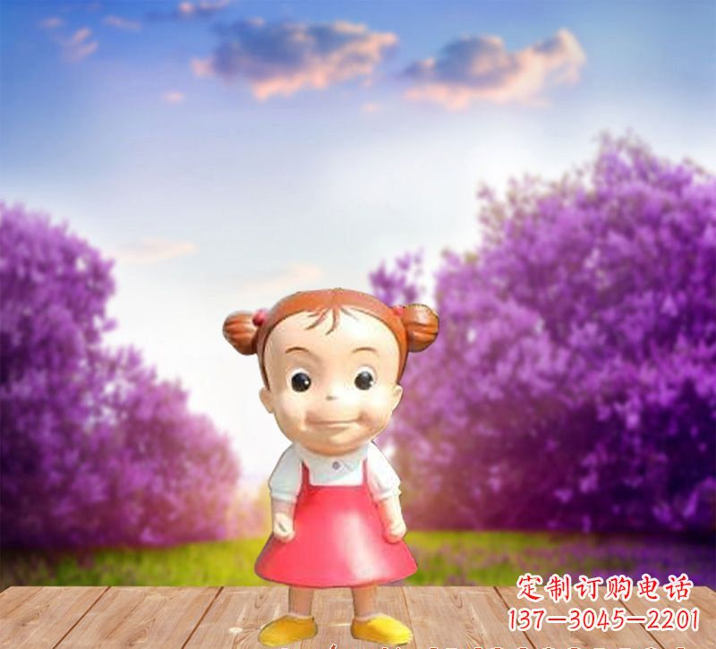 开封精美玻璃钢卡通小女孩雕塑